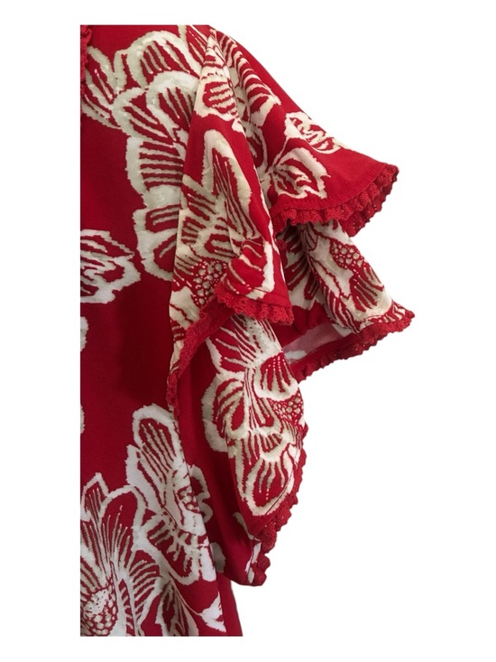 NWT Nautica Jeans Red and White Floral Top Size L - Picture 4 of 10